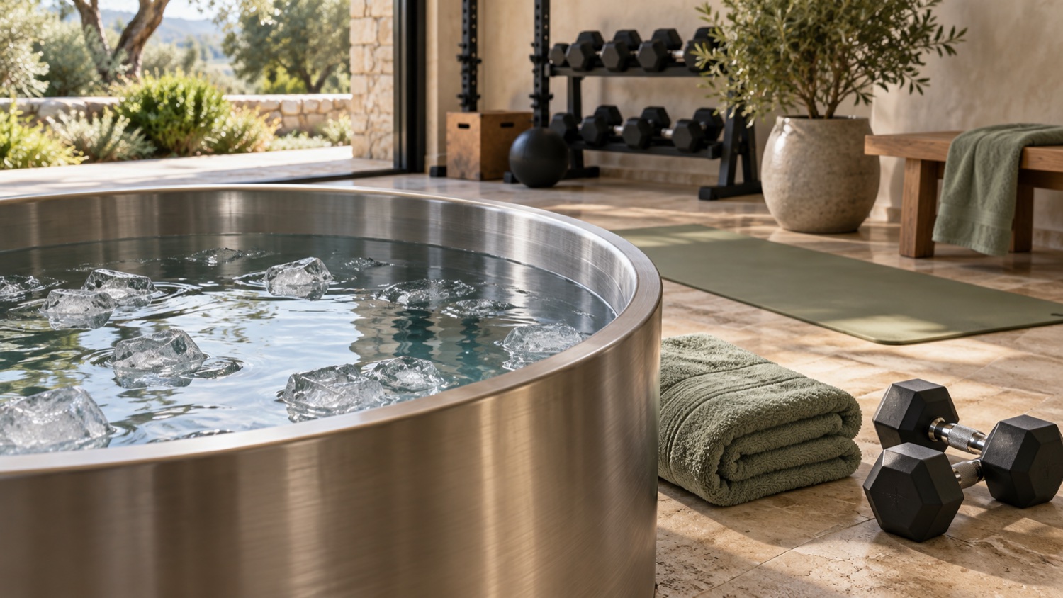 AI-generated representative illustration: Post-workout ice baths may reduce muscle gains
