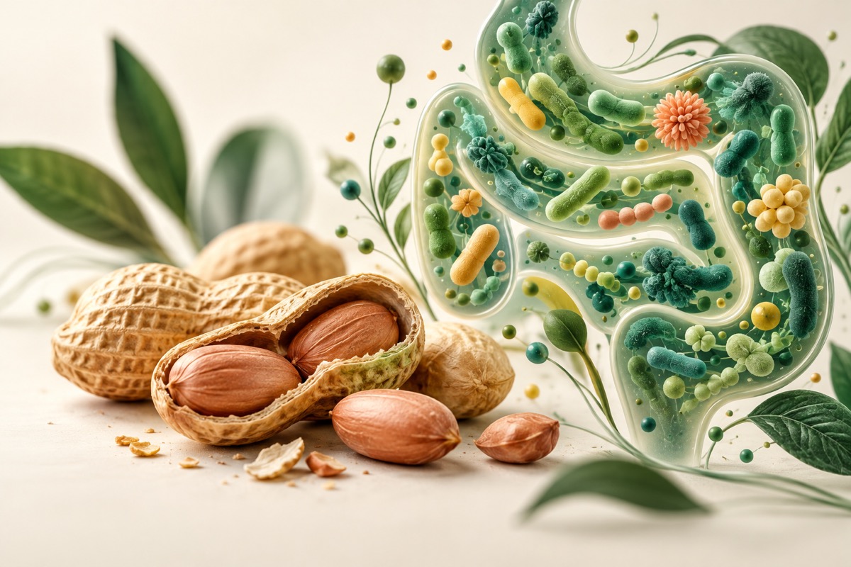 AI-generated representative illustration: Exploring gut microbes as a treatment for peanut allergy