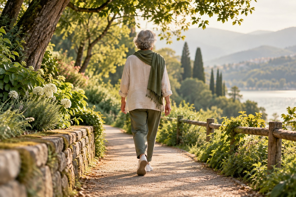 AI-generated representative illustration: Walking and brain health: benefits may not require 10,000 steps